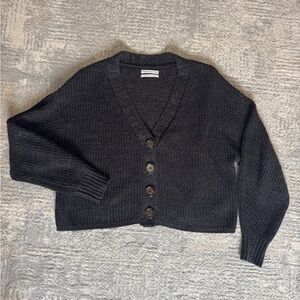 Urban Outfitters Black Button-Up Sweater